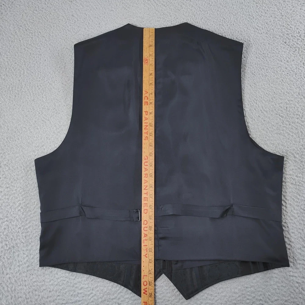 Wah maker Vest Mens XL Black Stripe Western Suit Waistcoat Limited Edition USA